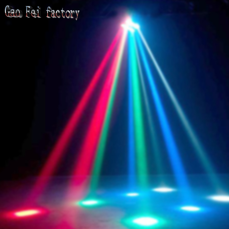 Dj Disco Lights Moving Head Lyre Beam RGBW 8X6W Mobile Dmx512 Led Stage Mini Spider Light