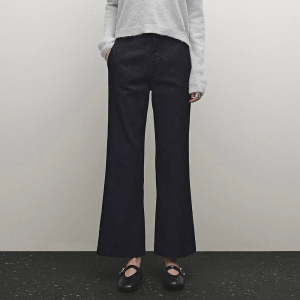 Women's flared casual-style comfortable cotton blend flared denim long trousers