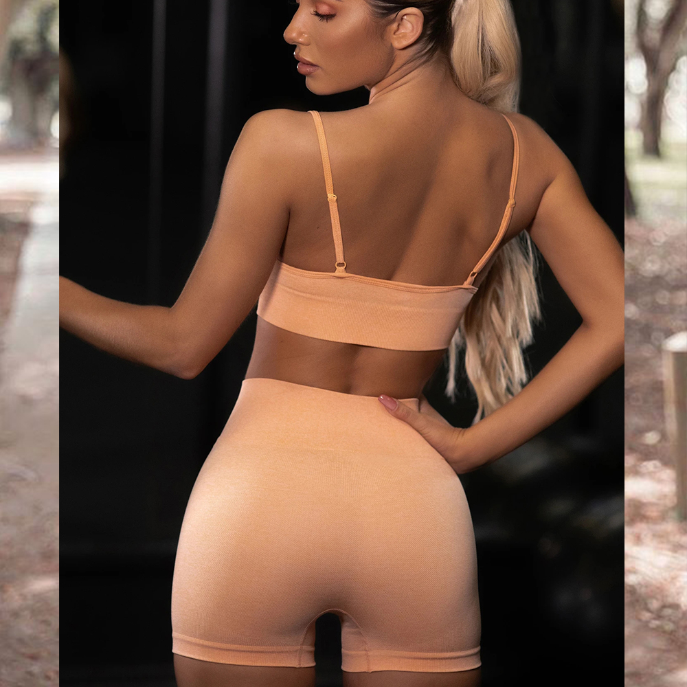 2020 Women Yoga Sets Solid Color Seamless Gym Clothes Sportswear Fitness Clothing High Waist Sport Leggings Running Tracksuits