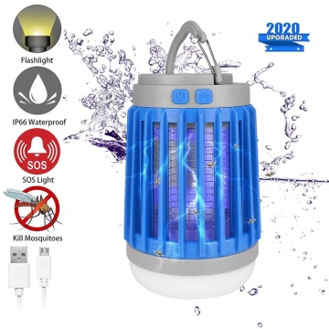 Portable Mosquito Fly Killer Camp Lamp IP67 Waterproof LED Tent Light Mosquito Trap Lamp Bug Zapper Outdoor Camping Lantern 16 o