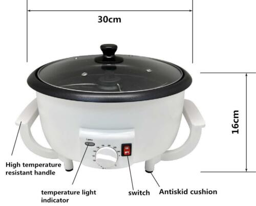 Electric Home Coffee Roaster Machine 110V/220V 1200W Household Coffee Bean Roasting Baking Machine for Home Small Cafe