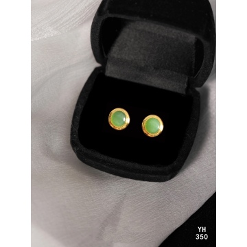 Jade Moon Dainty Sterling Silver Stud Earrings