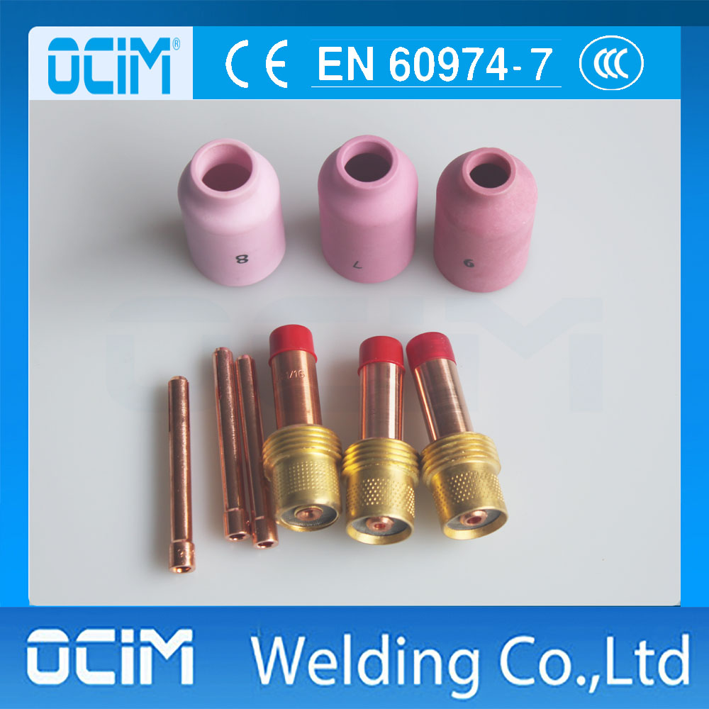 9pcs Tig Collet Body Collets Gas Lens Kit Fit For TIG Welding Torch PTA DB SR WP 17 18 26