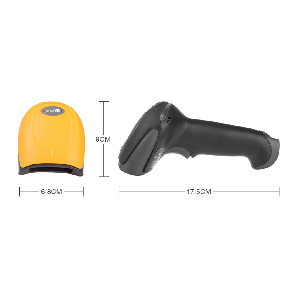 NETUM Handheld Wireless Laser Barcode Scanner Bar Code Scanning Reader With Mini USB Receiver For Inventory