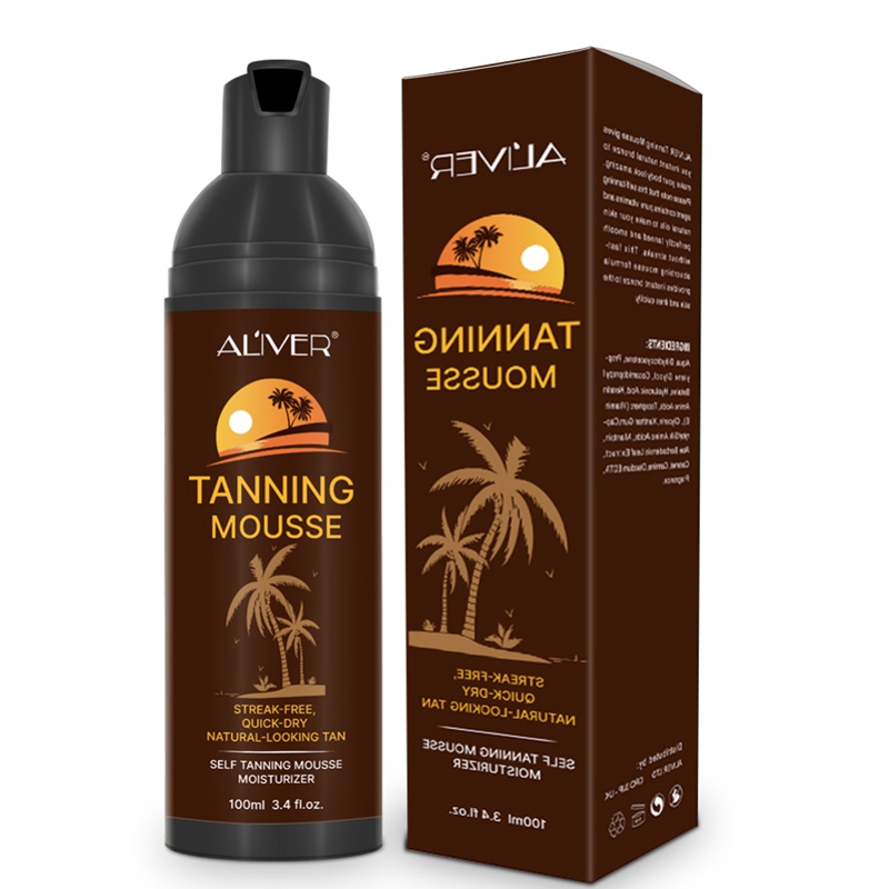 Long Lasting Bronze Fake Tan Body Lotion Mousse for Day Tanning Sun Block Makeup Foundation Body Nourishing Skin