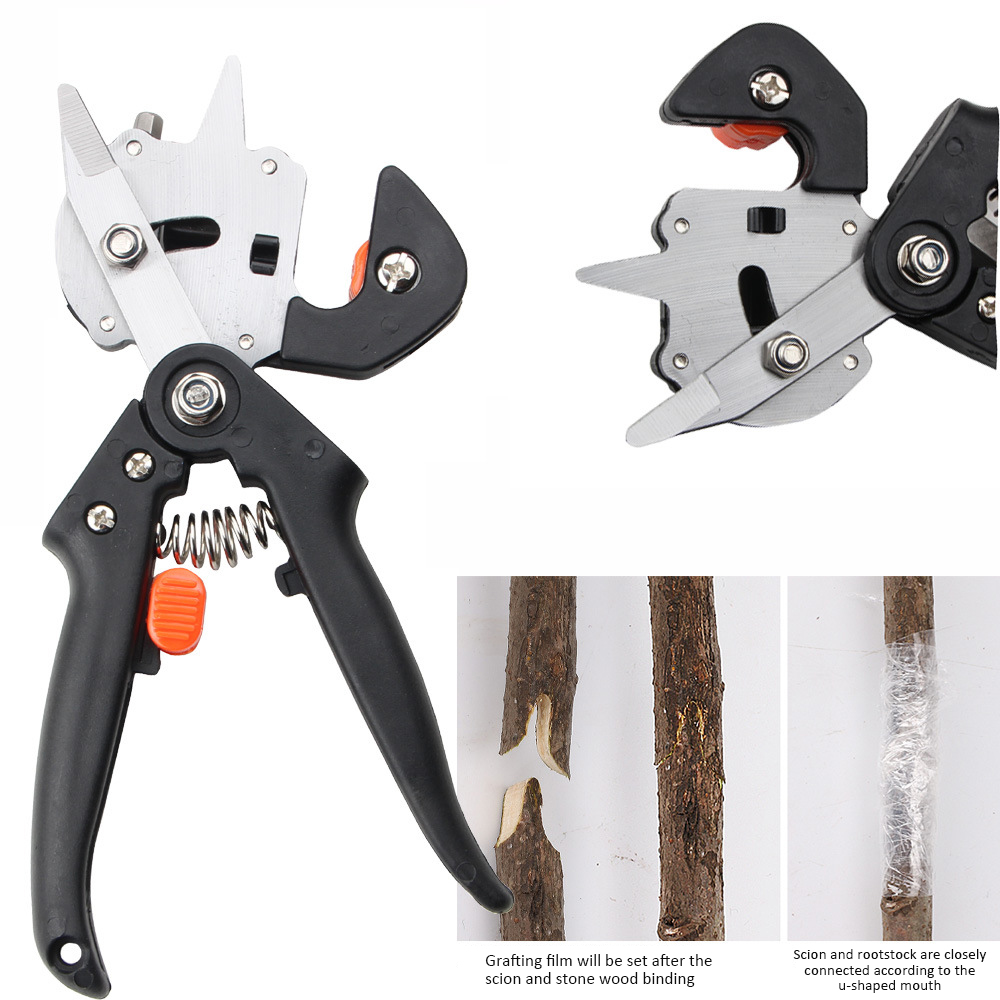Multi-Function Grafting Shears Cutters Plants Branch Trimmer Scissors Stainless Steel Secateur Garden Trimming Pruner