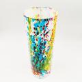 Multicoloured Cylinder Shaped Glass Vase With Cheap Price