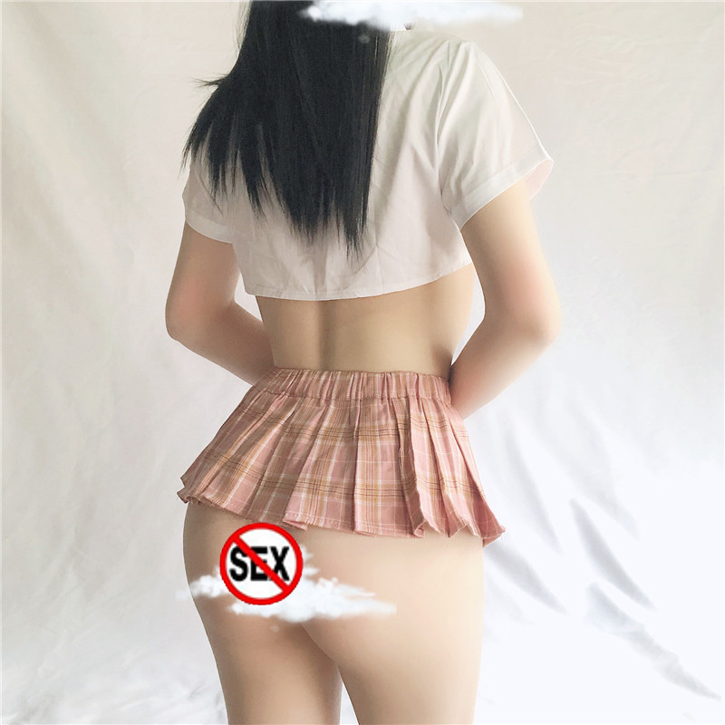 Japanese Style Women Sexy Schoolgirl Cosplay Cheerleader Plaid Nightclub Party Super Mini Pleated Cute Ladies Short Mini Skirts