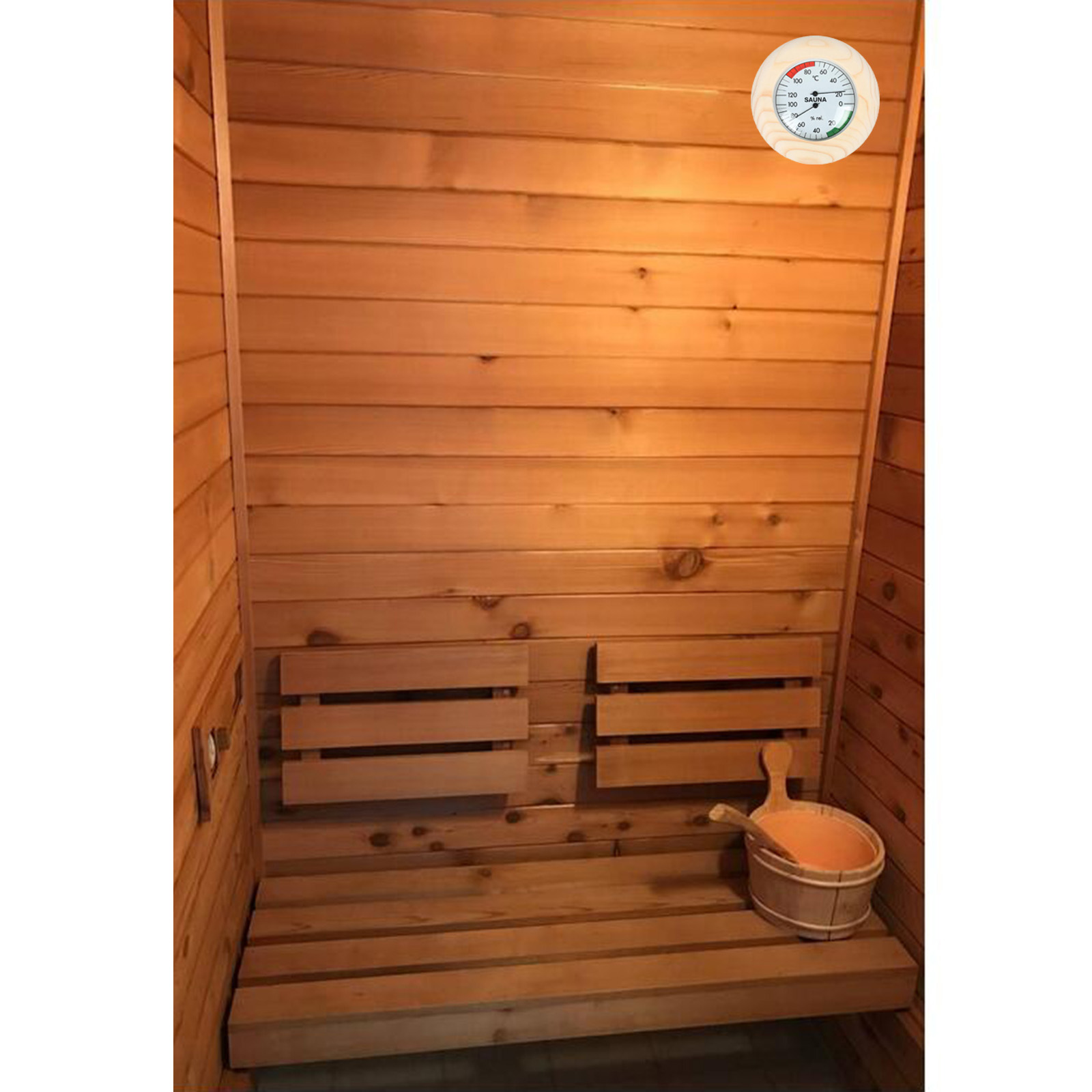 14.5cm Digital Wooden Sauna Thermometer and Hygrometer Sauna Room Accessory