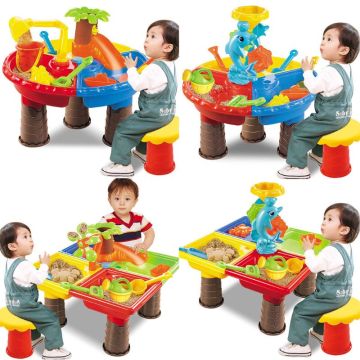 Popular Kids Sand and Water Play Table Garden Sandpit Play Set Outdoor Seaside Beach Toy