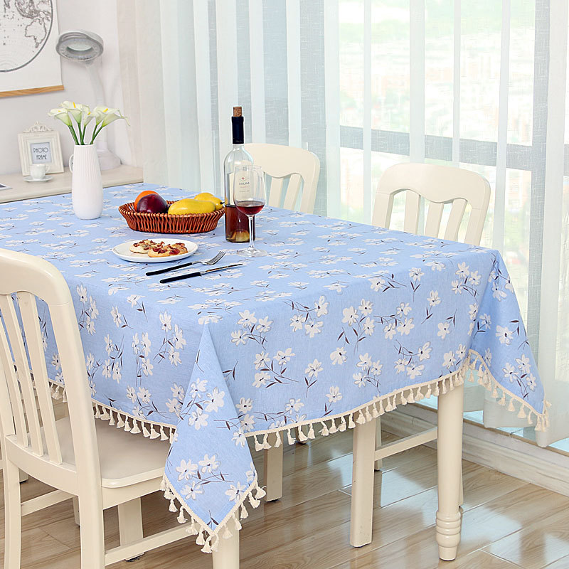 Home Dot Plaid Table Cloth Dinner Rectangular Antiderapant Tablecloth Kitchen Tischdecke Decor Stripe Table Cover Lace Tassel