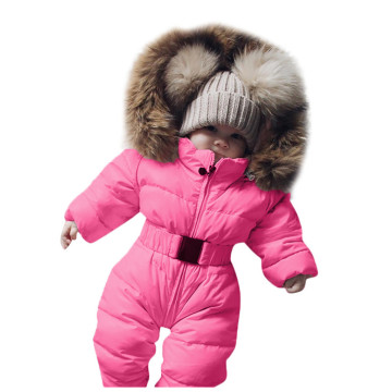 Baby Warm Hooded Cute Jumpsuit Winter Infant Baby Boy Girl Romper Jacket Hooded Jumpsuit Warm Coat Outerwear куртка мальчик