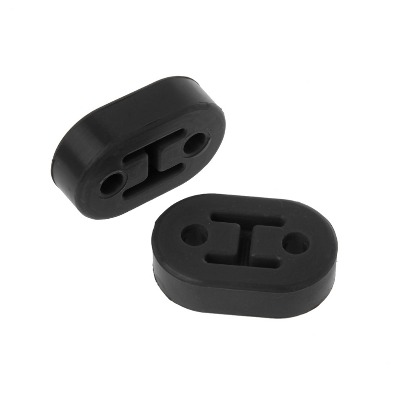 2x Heavy Duty Exhaust Hanger Bushing Support 2 Holes Bracket Rubber Mount