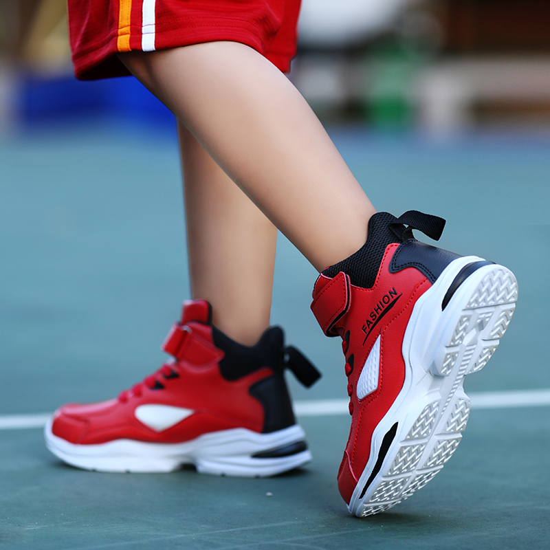 2019 autumn New Style Boys Basketball Shoes Mesh Breathable Kids Outdoor Sneakers Children's Sport Shoes Child Trainers