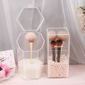 Makeup Brush Storage Box Organizer Dust-proof With Cover Cosmetic Tool Holder Acrylic Clear Pearl Multi-style