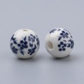 PandaHall 200pc 6/8/10mm Handmade Printed Ceramic Clay Porcelain Ball Loose Beads Round for Jewelry Necklace Making DIY Findings