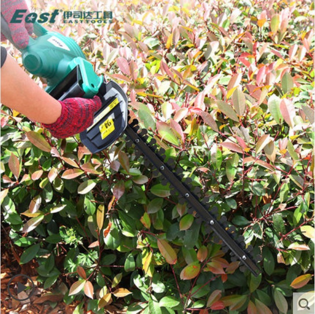 EAST Garden Tools 18V Li-ion Battery Cordless Hedge Trimmer Hand Tea pruning machine Rechargeable Battery cutter ET1406