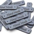 KALASO High Quality 20pcs Handmade Labels Clothes Garment Leather Labels Hand Made Tags Caps Bags Gift DIY Sewing Supplies