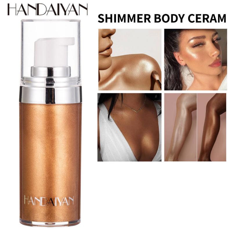 30ml Highlighters Metallic Highlighter Makeup Body Bronzer Luminizer Face Brighten Contouring Liquid Highlighter Palette TSLM1