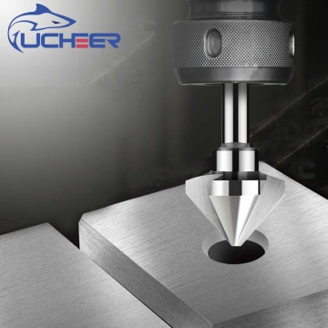 UCHEER 3 Flute 90degree HSS/TiSiN coating 6542 Countersink Chamfering Tool Wood Steel Chamfer Cutter Power Tool 4.5 to 50mm