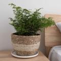 3Pcs Woven Flower Pot Cover Equipped With Internal Plastic Lining Durable Natural Flower Pot Planter Decoration