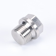 Stainless steel hexagon head plug screws with flange