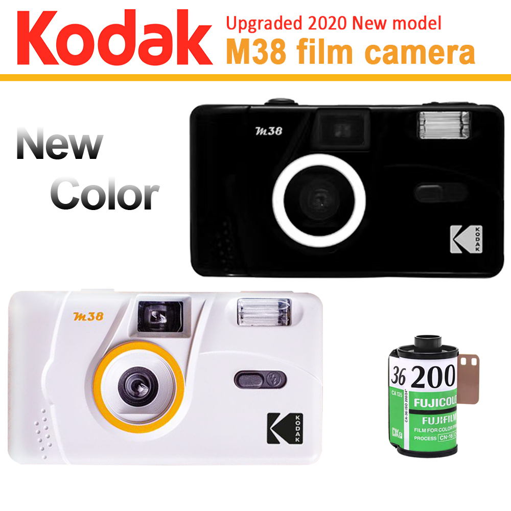 KODAK Vintage Retro M38 Ungrade M35 35mm Reusable Film Camera Starry Black Clouds White New Color with Fujifilm Color 200 Film