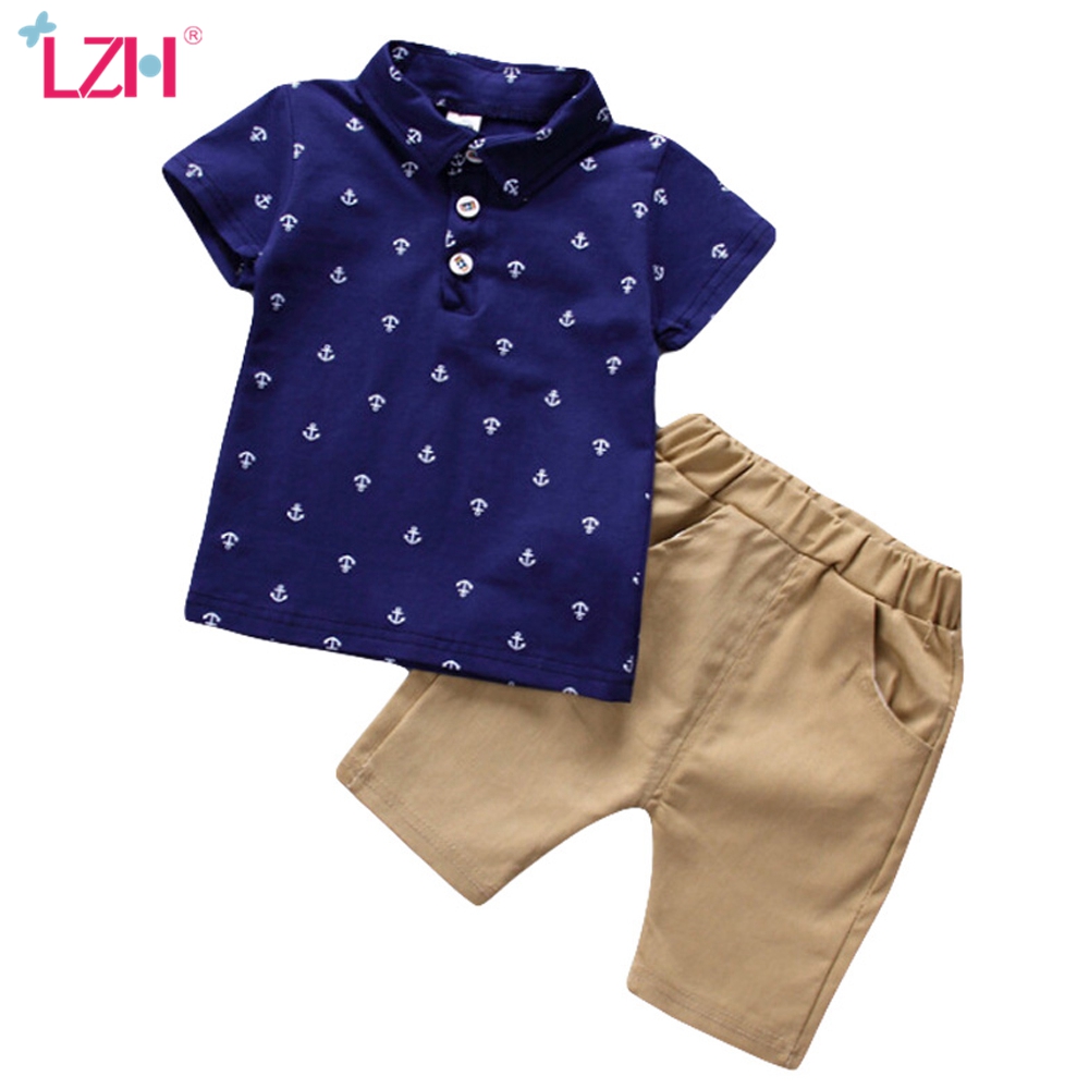 LZH Children Clothing 2021 Summer Toddler Boy Clothes 2pcs Outfits Kid Clothes Sport Suits For Boys Clothing Sets 1 2 3 4 5 Year