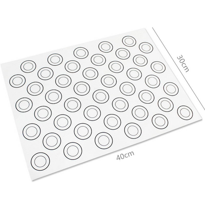 Aomily Silicone Dough Mat Bakeware 40*30cm Macaron 44 Circles Pastry Oven Pasta Tool Baking Sheet Tray Liner Mat Cake Pad