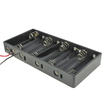 8 AA Battery Holder Box Case with Wire Leads