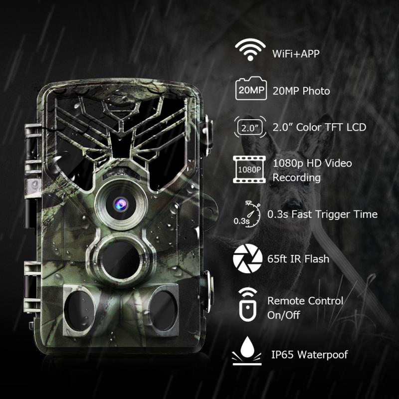 WIFI-810 Hunting Camera Wildlife Infrared Hunting Trail Cameras 20MP Hunting Camera IP65 Waterproof Hunting Camera