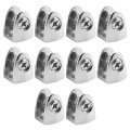 10pcs 8 To 10mm Adjustable Smooth Balustrade Staircase Zinc Alloy Easy Install Glass Clamp Corner Bracket Flat Back Handrails