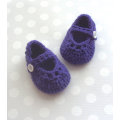 Crochet Baby l Shoes Purple Knitting Booties