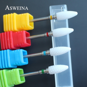 ASWEINA Ceramic Straight Tip Nail Art Drill Bit Milling Cutter For Nail Electric Drill Manicure Machine Device Accessory