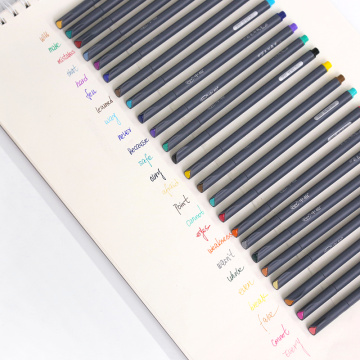 10 Color Fine Colored Line Pencil Stroke Pen 0.38mm Fiber Pen Watercolor Pens Korean Stationery Kawaii School Supplies Tools