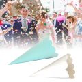 50pcs Laser Cut Wavy Lace Laying Candy Wedding Party Favors Confetti Cones Paper Cone Decoration Supplies Gifts