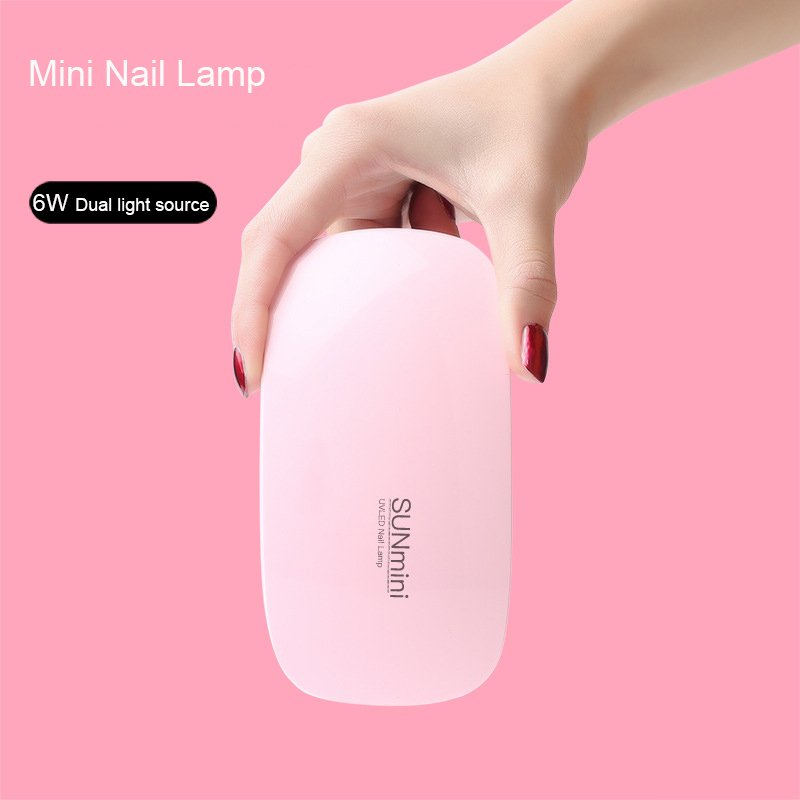 6w Nail Lamp USB Mouse Type With Wire Polished Light Beads Nail Glue Oil Baking Lamp Mini Portable ABS Plastic UV Gel LED Dryer