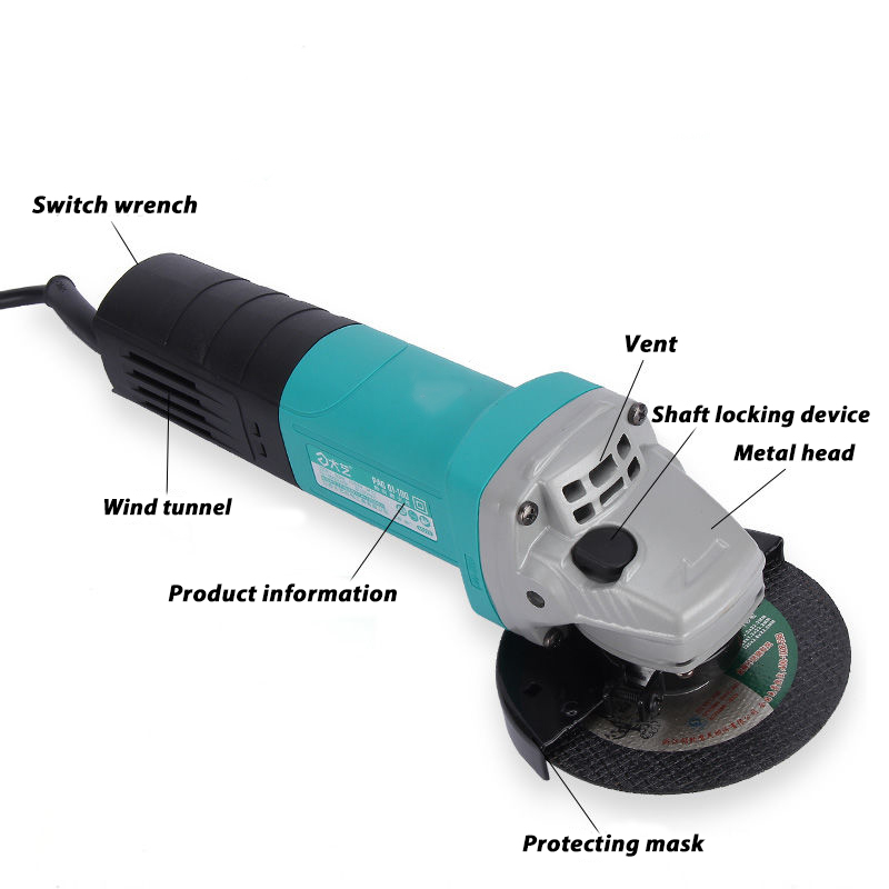 SHWNG 850W 100mm 220V Electric Angle Grinder Grinding Machine Grinding Cutting Grinding Metal Power Tool
