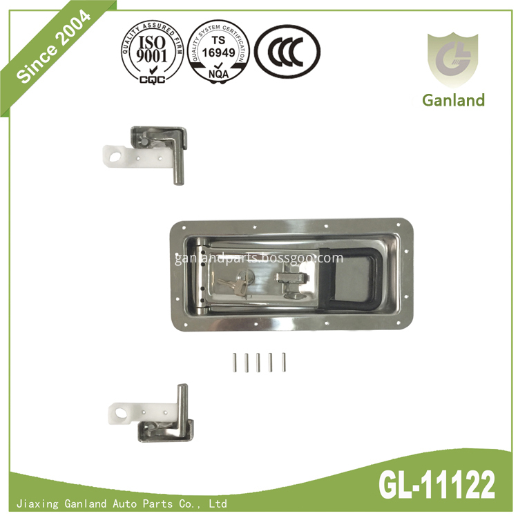 Recessed Refrigerator Truck Door Lock