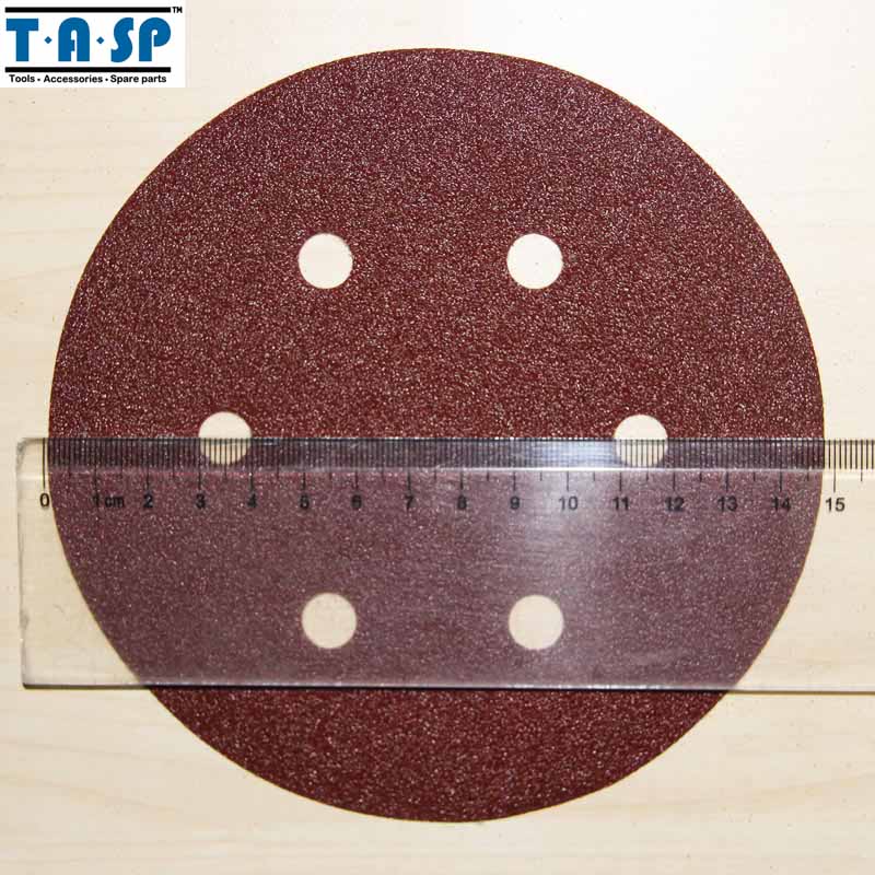 TASP 125pcs 6" 150mm Sandpaper Hook & Loop Sanding Paper Abrasive Disc Grits 60 80 120 180 240