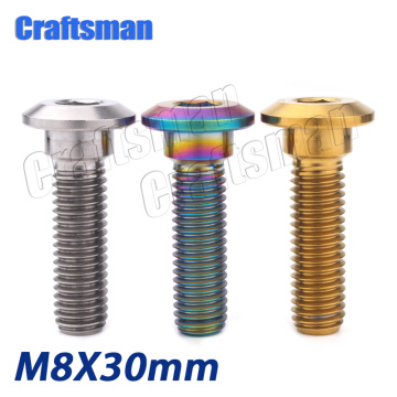 5 / 6 Pcs Titanium Bolts Motorcycle Fixed Screws M8X30mm Brake Disc Bolts for Motorcycle Car Fastener