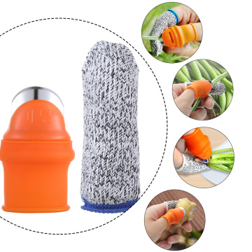 2PCS Silicone Thumb Knife Finger Knife Protector Vegetable Harvesting Knife Plant Blade Scissors Garden Tools