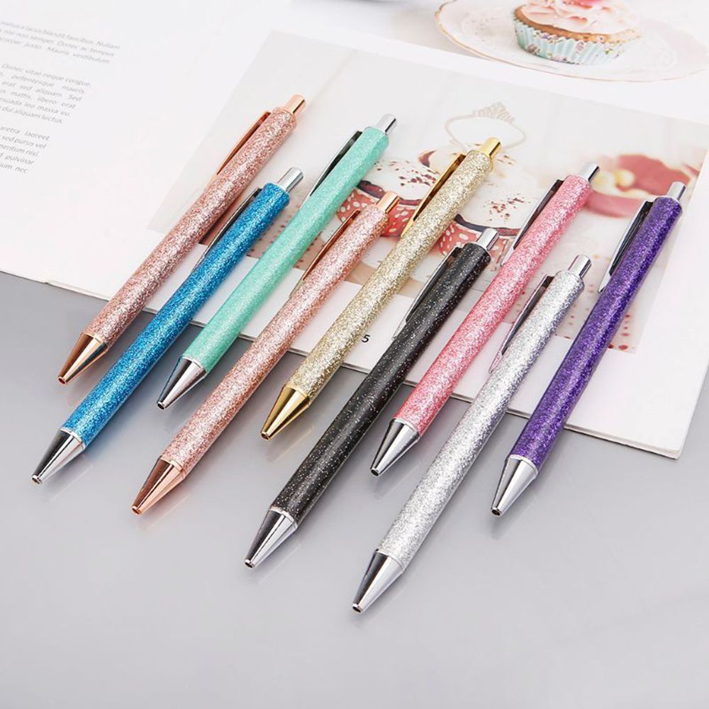Limit shows Fashion Luxury Bling trinkets Metal Ballpoint Pen 1.0mm Glitter Oil Flow Pens Office Stationery gifts