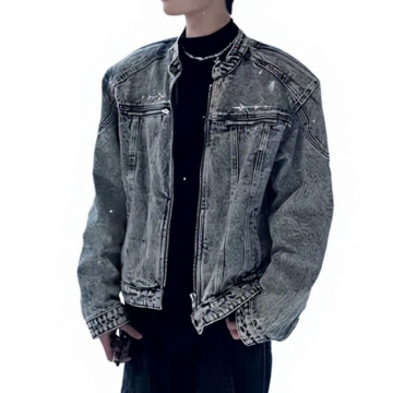 American-style Vintage Distressed Washed Loose Jacket