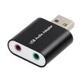 USB External Stereo Sound Adapter for Windows and Mac Plug and Play Sound Card Adapter Converter Notebook No Drivers Needed