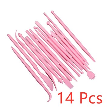 14Pcs Plastic Clay Sculpting Set Wax Carving Pottery Tools Carving Sculpture Shaper Polymer Modeling Clay Tools