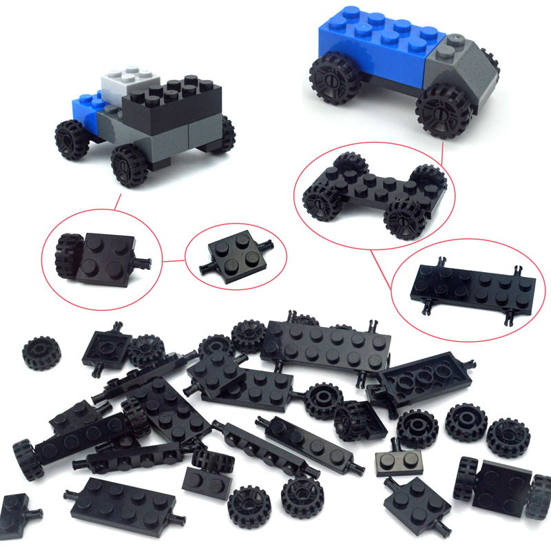 Building Blocks City Classic Cars Wheel Shaft Compatible All Brands Technical Accessories Racing Car MOC parts Bricks