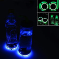 New Car LED Light Cup Holder Automotive Interior USB Colorful Lights Lamp Drink Holder Anti-Slip Mat Auto Products