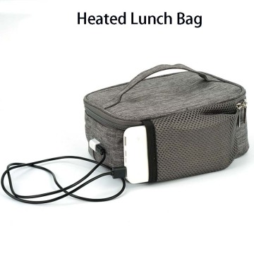 USB Heating Lunch Box Insulation Bag Outdoor Picnic Office Waterproof Oxford Electric Heated Portable Food Storage Lunch Bag