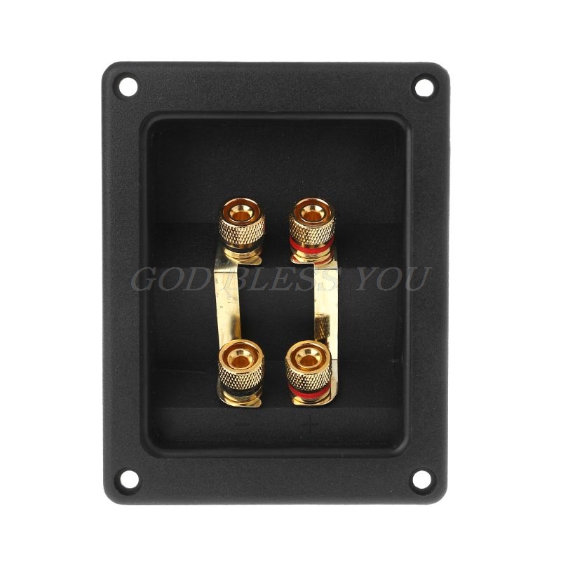 Terminal Cup Connector 266 Parts Express Binding Posts Gold Banana Jacks Recessed Bi-Amp Speaker Box Black Drop Shipping